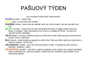 Pašijový týden